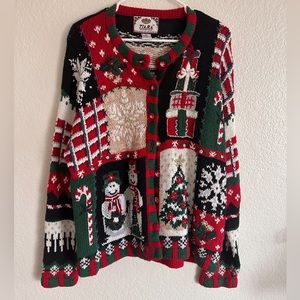 vintage Christmas holiday sweater L